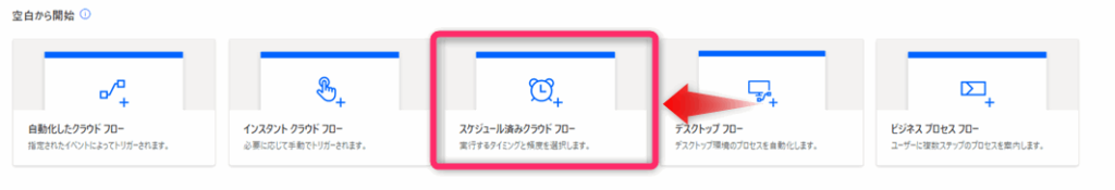 Power automate スケジュール済みクラウドフロー