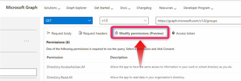 Microsoft Graph Explorer