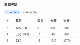 Power Automate for desktop Datatable